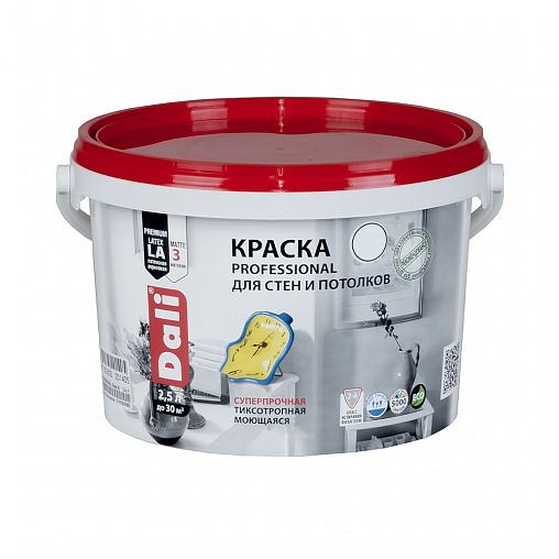  Краска в/д  д/стен и потолков Professional 0,9л бесцв DALI арт.20164 Рогнеда