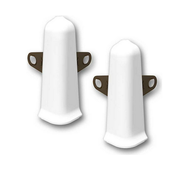  Угол наружный для плинтуса 70мм 001 белый 2шт Деконика