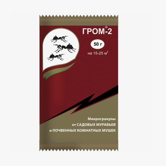  Гром-2/ 2М 10г от сад. муравьев и почвен комн.мушки Зеленая аптека (у200)