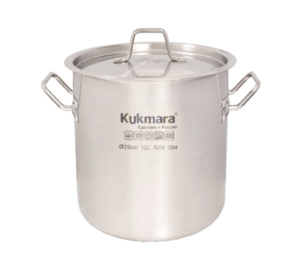 Котел алюминиевый литой 12л без метал крышка HRC-SP12025M HoReCa Кукмара