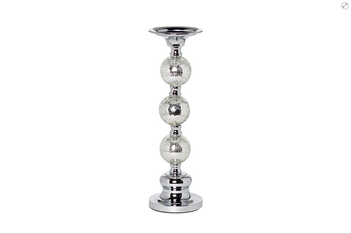  Подсвечник 11х32см металлический со стеклом GARDA DECOR