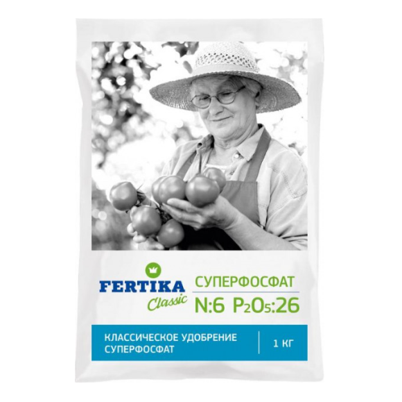 Удобрение Суперфосфат 1кг (P2O5-26%) фосфорное Фертика (25)  - фото