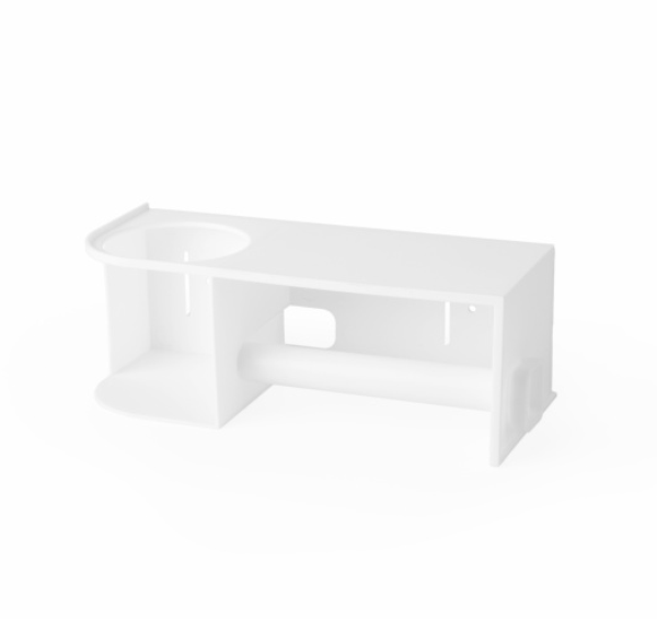  Держатель для туалетной бумаги с полкой М9111 белый