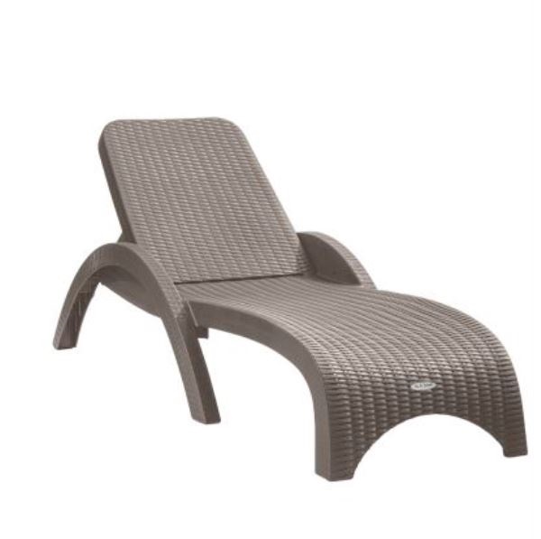  Шезлонг плетеный серый RATTAN OLA DOM 