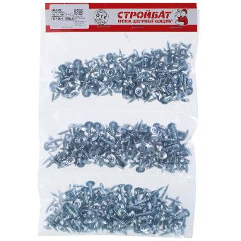  Набор саморез.д/тонк. пластин оц. 13-19мм цинк (450шт) 204471