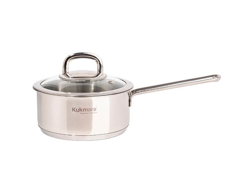  Кастрюля-ковш нерж 1,2л крышка стекло d16см SF-LDL1216G Safia Кукмара