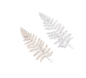  Украшение Ветка декоративная 34см 2шт золото/серебро 353-126 Сноу Бум