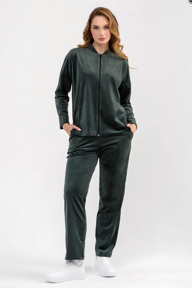  Костюм жен "Домашний 2" р.54 темно-зеленый 2252-В