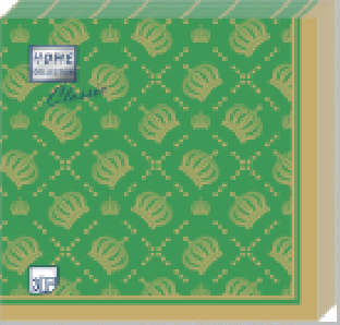  Салфетки бумажн. Bouquet Home collection Classic 3-х сл 20шт 33*33 Корона импер.Зол.на зел 42393