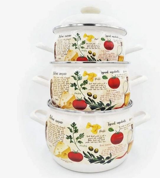  Набор кастрюль 3 пред Капрезе С-207САП2/4Жм