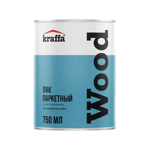  Лак паркетный Kraffa полуматовый 0,75л