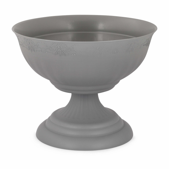  Вазон для цветов пластиковый 17л Венеция D445мм М8108 серый (уп.5)