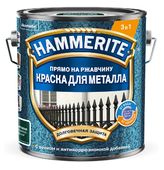  Краска молотковая зеленый мох 2л Hammerite