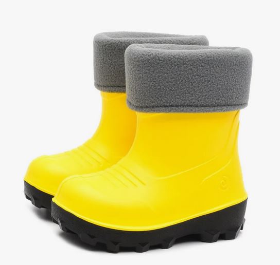  Сапожки дет. р.22-23 утепл флисом арт.1340УФ Тинки желто-черный ЭВА 