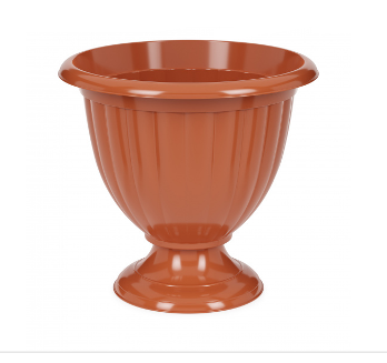  Вазон для цветов пластиковый 18л Жасмин М1558 коричневый (уп.7)