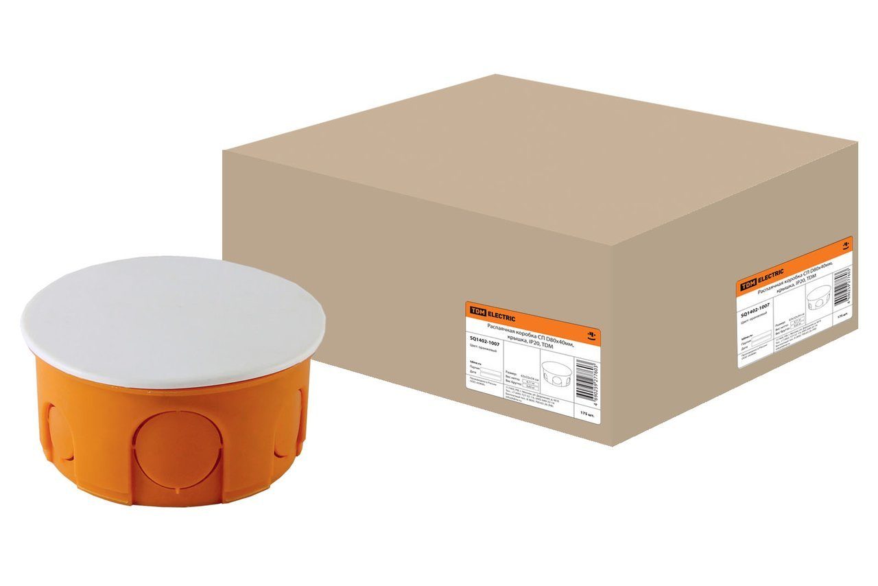  Коробка СП 80*40мм IP20 крас SQ1403-1025 TDM