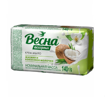  Мыло 140г Жасмин и кокосовое молочко Весна  6209
