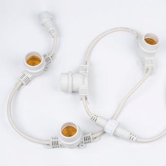  Гирлянда Белт-лайт 5м+1,5м шнур 10хE27 IP65 шаг 50см 5 заглуш белая UDL-K121 10/E27/5M Uniel