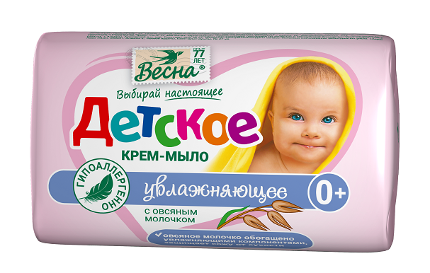  Мыло 90г Детское увлажняющее Весна 6104