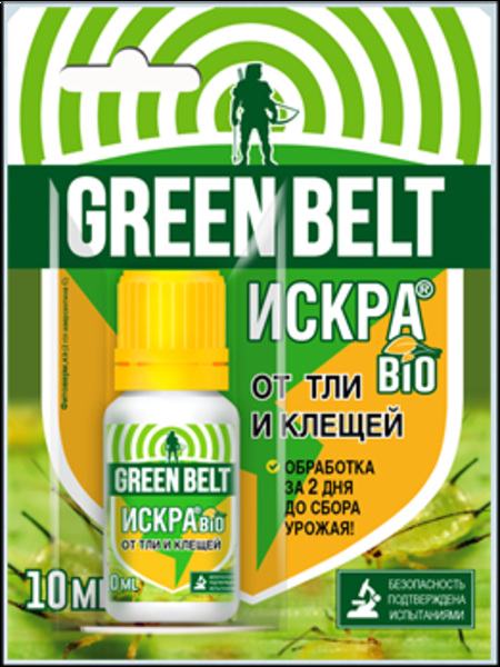  Искра Био 10мл от клещей,тли,др.вредит Green Belt (кор.120шт) 