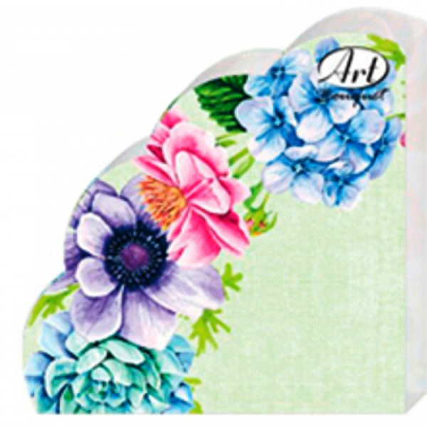  Салфетки бумажные 3-х слойные 12шт ЦВЕТОЧНЫЙ НАТЮРМОРТ Арт Букет Рондо