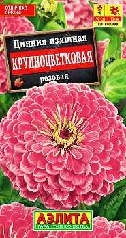  Цинния Крупноцветковая розовая цв Аэлита