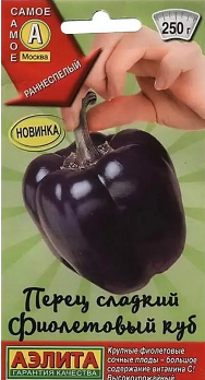  Перец сладкий Фиолетовый куб цв. Аэлита 