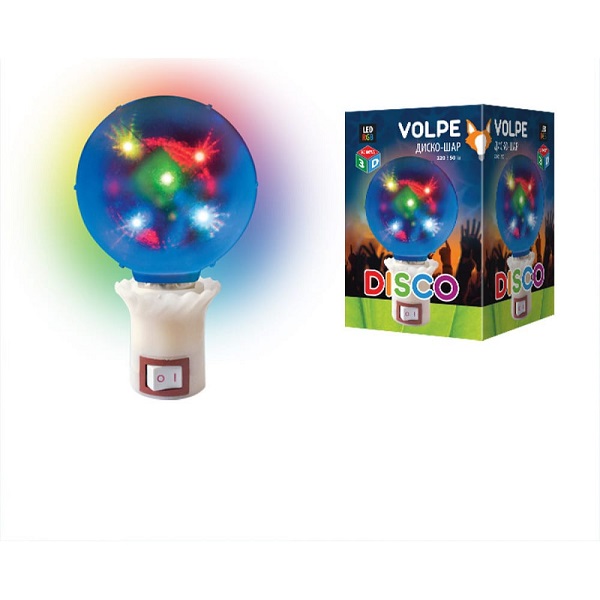  Шар Диско св/д d8см 220в 3D звезды ULI-Q309 1,5W/RGB