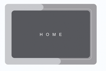  Коврик для ванной 60*90см Спанч прямоуг серый 11954