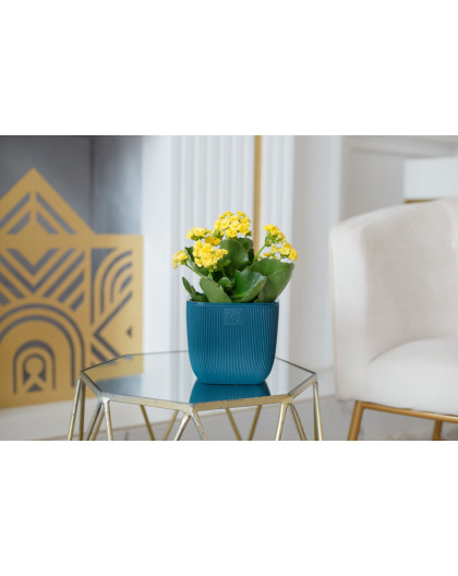  Горшок для цветов 1,95л VipSet с дренаж сист Фабио синий