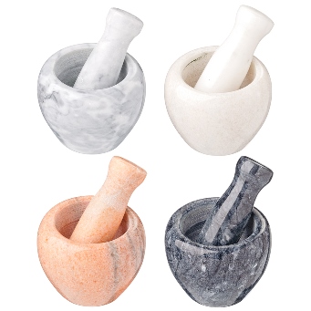  Ступка с пестиком d10см h7,5см мрамор 4 цвета 884-343 Vetta