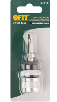  Адаптер на биту с магн. фикс хвостовик, сталь 68мм FIT 57615