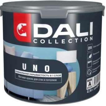  Краска в/д для стен и потолков Collection UNO 0,9л DALI арт.65156 Рогнеда