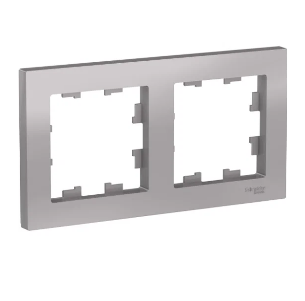  Рамка 2-я гор/верт алюм AtlasDesign ATN000302 Schneider 1240221