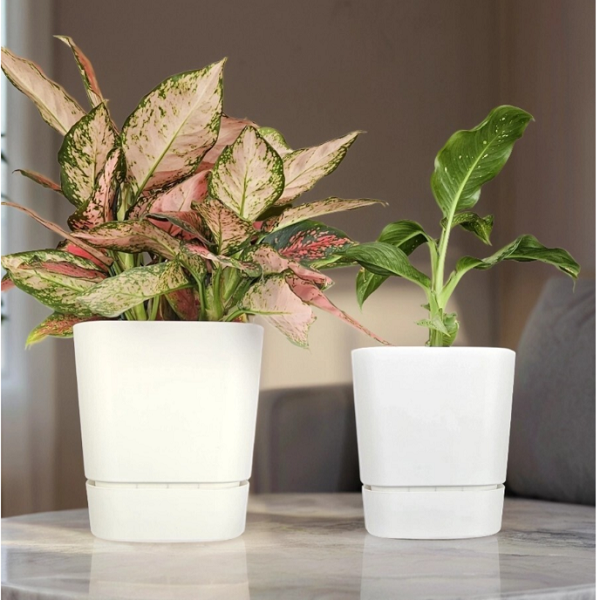  Горшок для цветов 12,6л 25,5см Квадрат Гранд белый