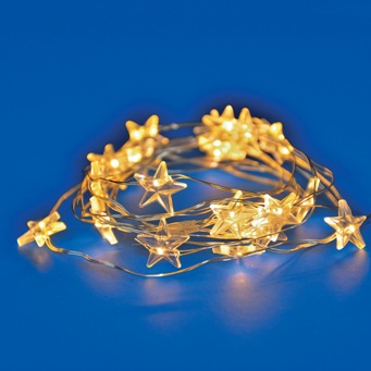  Гирлянда св/д нить 1,9м 20LED тепл.бел IP20 на бат Звездочки мини ULD-S1900-020/STB Warm White Uniel