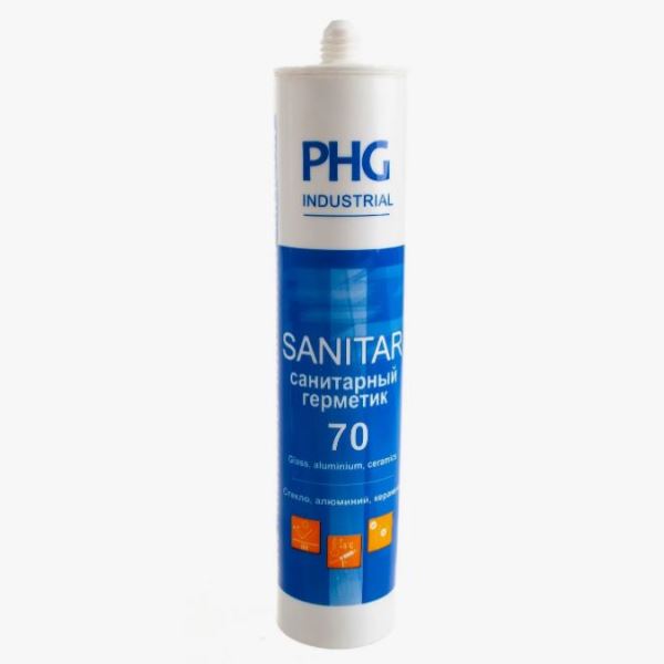  Герметик силиконовый санитарный 280мл прозрачный PHG Industrial Sanitar 448749