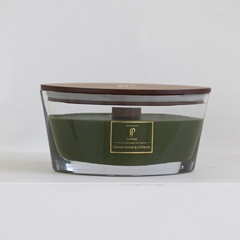  Свеча аромат 250г 3395 Кедровое дерево и Кипарис  Ла Прима