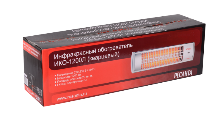  Обогреватель инфракрасный 1,2кВт ИКО-1200Л Ресанта 67/5/15