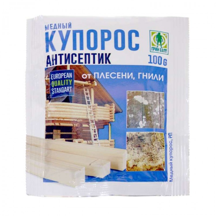  Медный купорос 100г от болезней раст,плес,гнили,антисептик Green Belt (кор.50шт) 