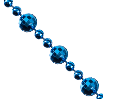  Бусы декор 2,7м d8мм синий 378-296