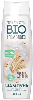  Шампунь Прелесть Био 400мл Овсяное молочко д/всех типов