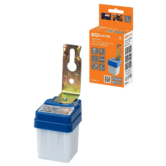  Фотореле ФРЛ-01 6А 10Лк  IP44 SQ0324-0001 TDM