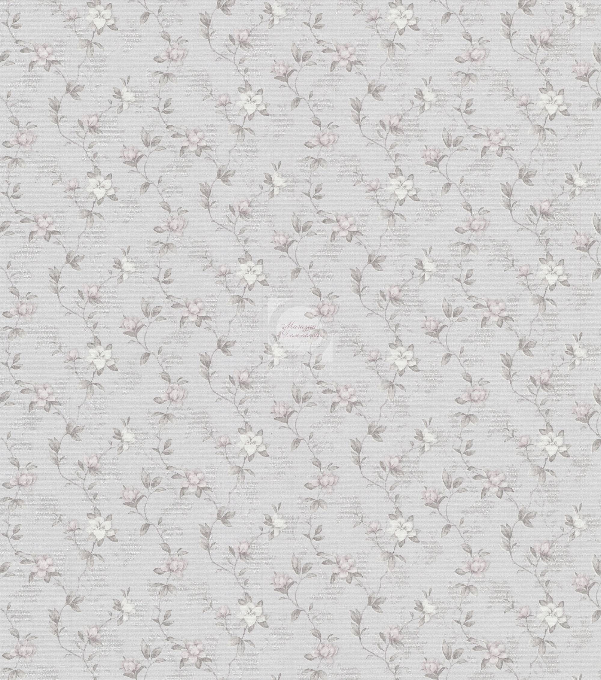  Обои 0,53*10м Магнолия дуплекс с перл.(серый) 6208-5 МОФ