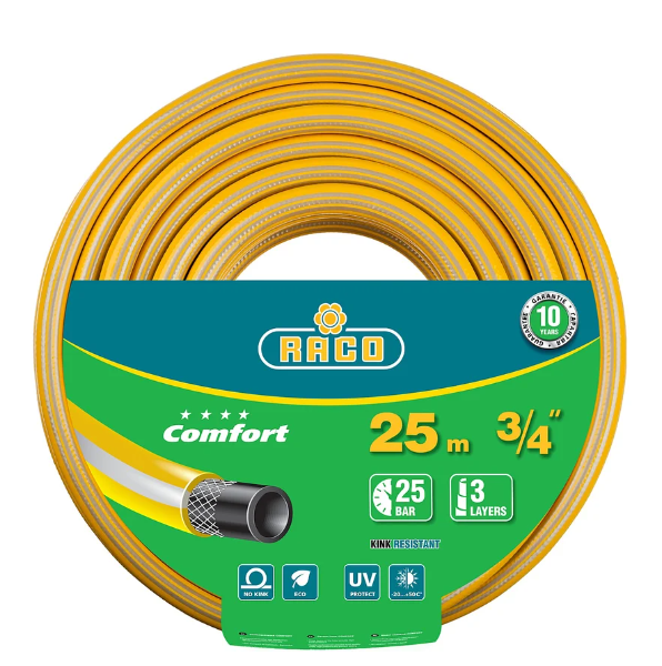  Шланг d3/4*25м Raco Comfort 40303-3/4-25 желт 30атм  *