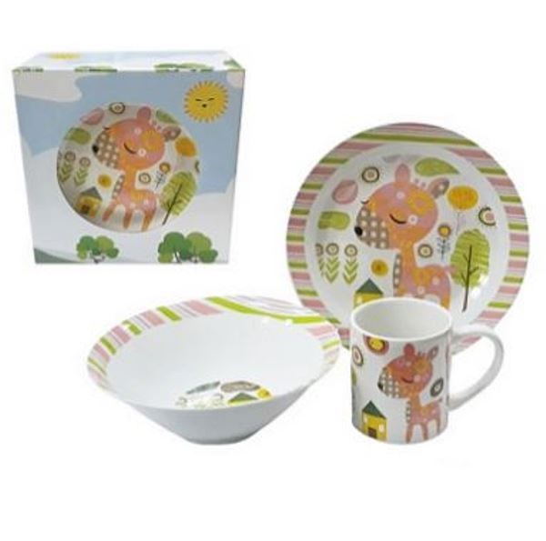  Набор для завтрака 3пр Олененок 200мл550мл19см 88691