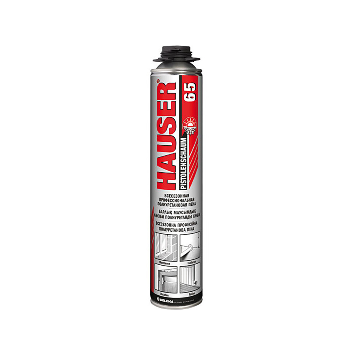  Пена монтажная профессиональная 740мл 65 в/с Hauser 62053/15775 
