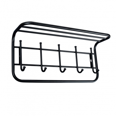  Вешалка металлическая с полкой 5 рож. 600х210х280 черная ВСП6Ч ЗМИ