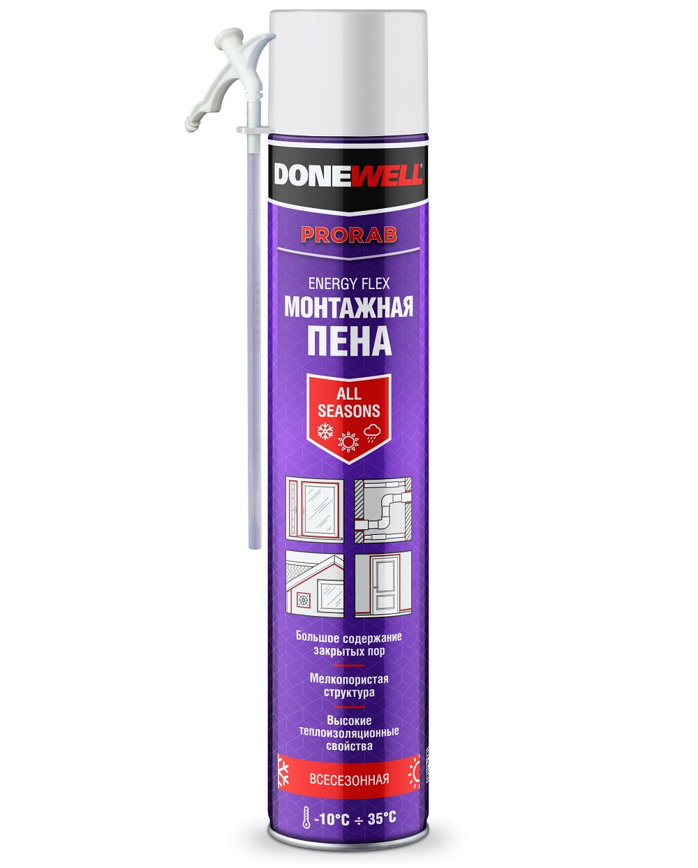  Пена монтажная бытовая 1000мл в/с DONEWELL ENERGY FLEX DPH10UAS