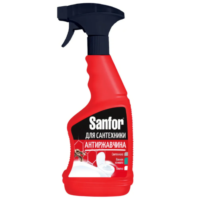  Чистящее средство для удаления налета и ржавчины 500мл Санфор Спрей Антиржавчина 12874